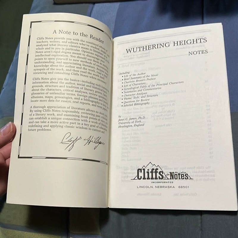 Brontë's Wuthering Heights [Cliffs Notes]