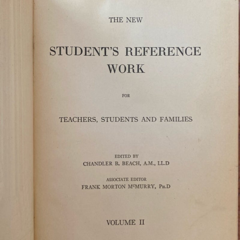 The New Students Reference Work for Teachers, Students and Families
