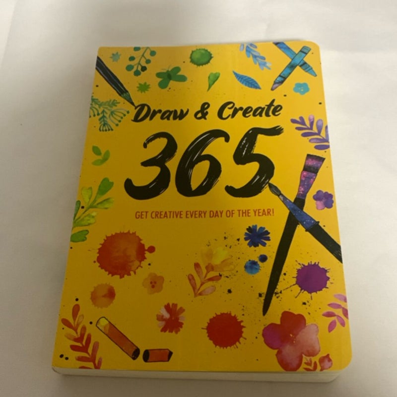 Piccadilly Draw + Create 365 Coloring Book 8.5"x 6"