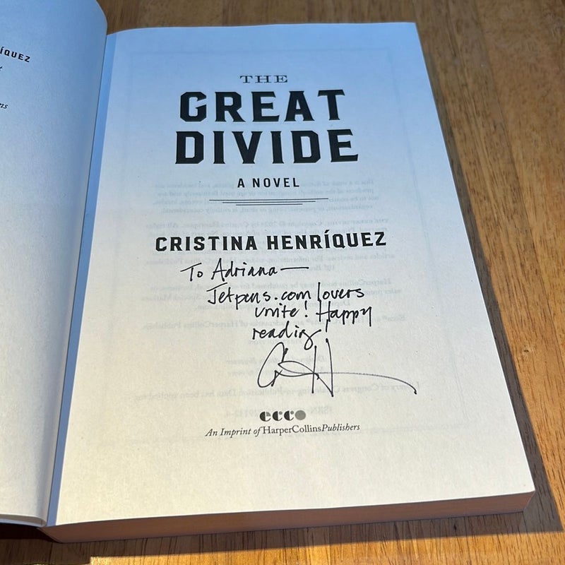 The Great Divide * signed Advanced Reader's Edition from Uncorrected Proo