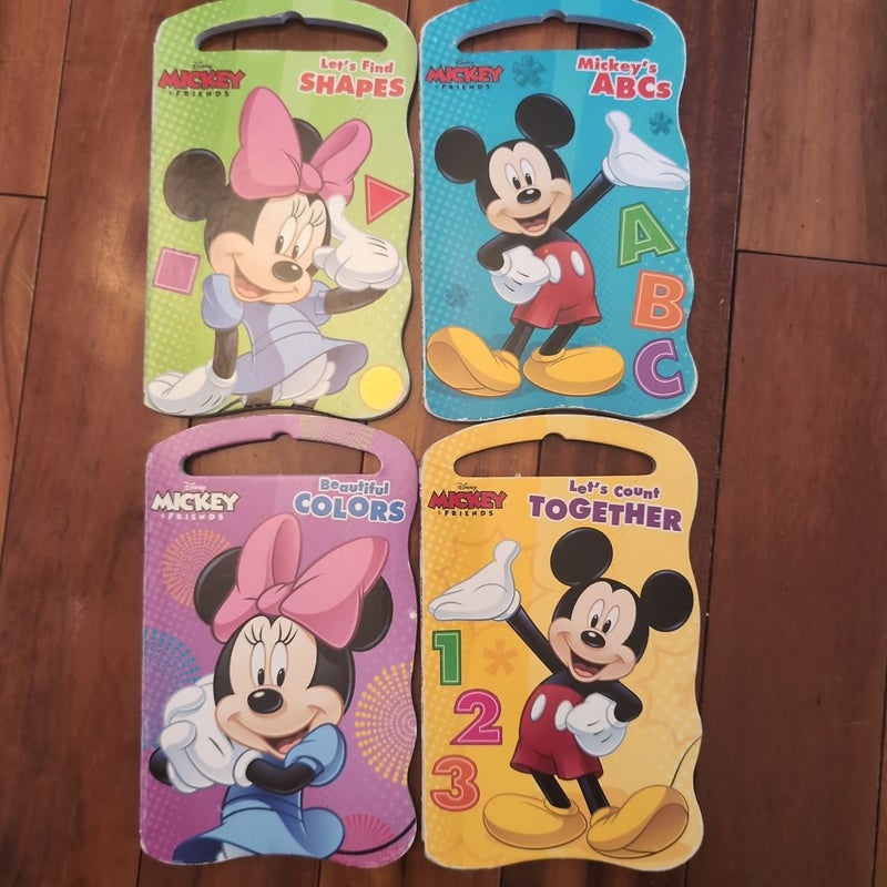 Mickey & Minnie Mouse counting, colors , shapes and ABCs