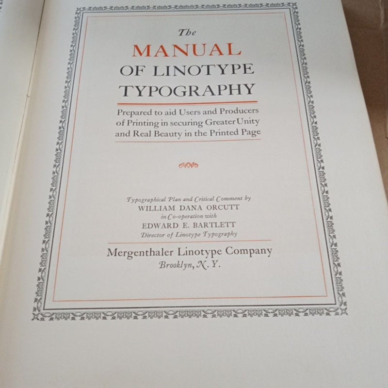 The Manual of Linotype Typography 