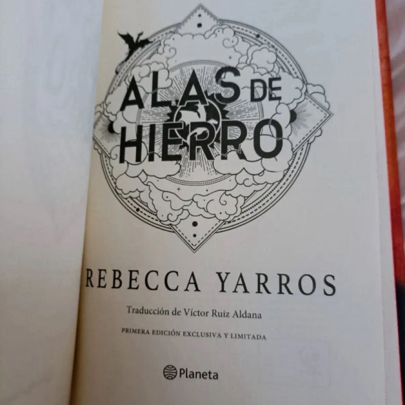 Alas De Hierro (Iron Flame) Spain First Edition