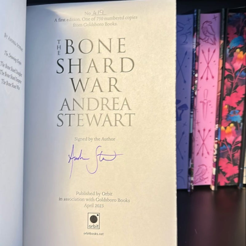 The Bone Shard War Signed Goldsboro edition 