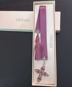Purple Jewel cross bookmark 