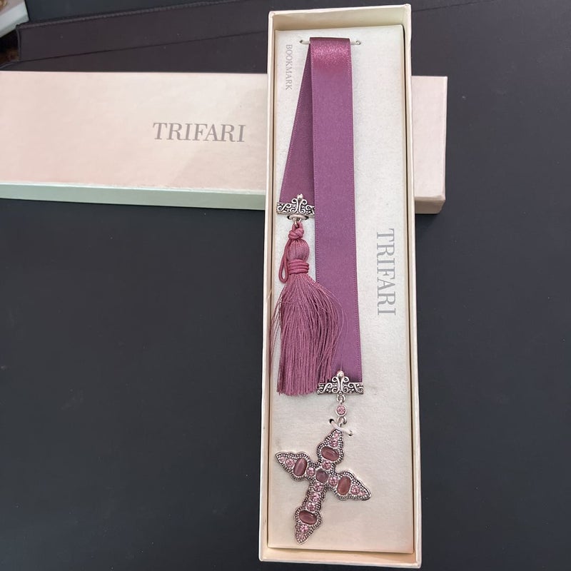Purple Jewel cross bookmark 