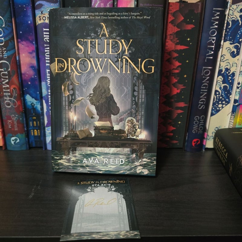 A Study in Drowning (signed nameplate)