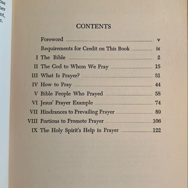 The Bible and Prayer