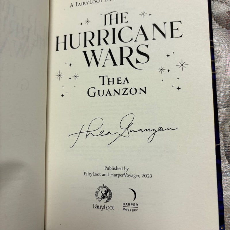 Fairyloot special edition of The Hurricane Wars by Thea Guanzon