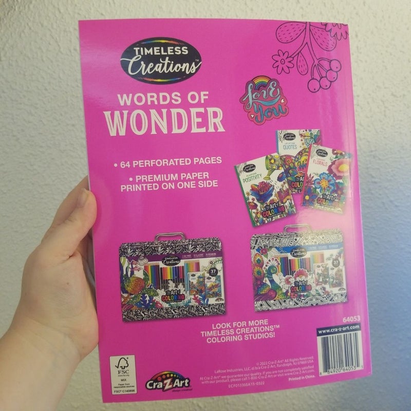 Words of Wonder Coloring Book