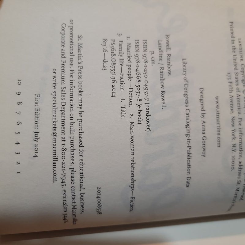Landline (2014 First Edition)