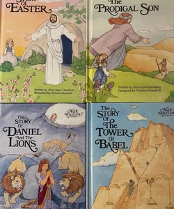 Alice in Bibleland 4 Bible Storybooks - 1980s Vintage Book Bundle for Children