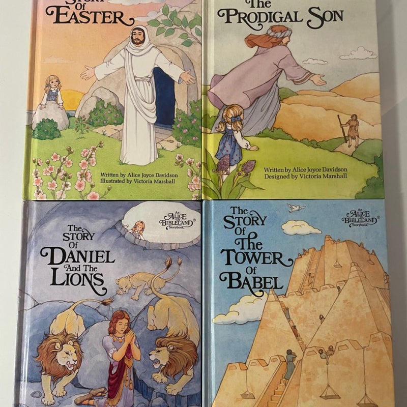 Alice in Bibleland 4 Bible Storybooks - 1980s Vintage Book Bundle for Children