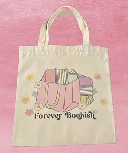 Forever Bookish Tote Bag Handmade Gift for Book Lovers