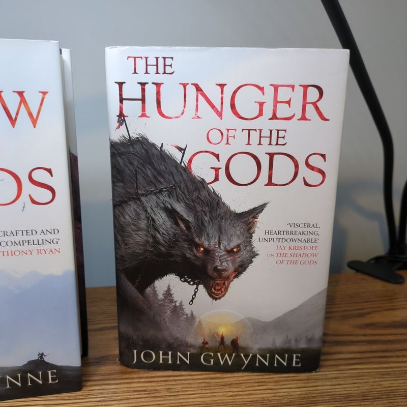 The Shadow of the Gods trilogy (Shadow, Hunger, and Fury)