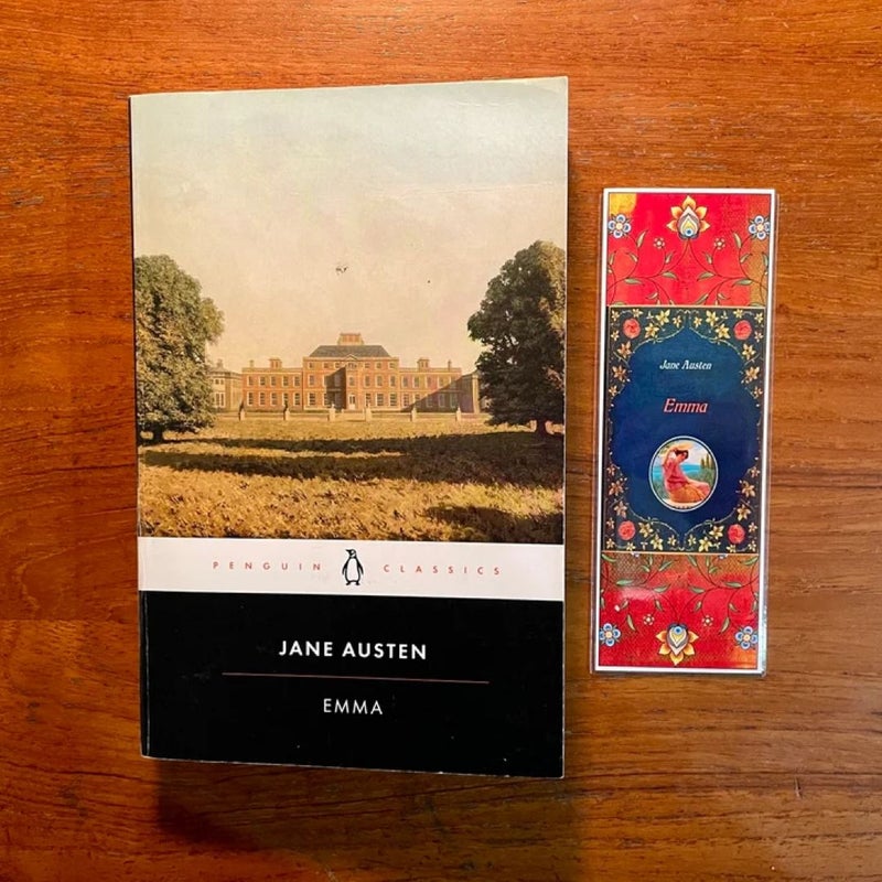 Emma by Jane Austen Penguin Classics UK Edition Softcover Book & Bookmark Set