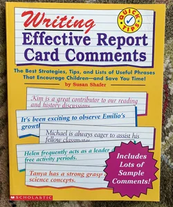 Writing effective report card comments 