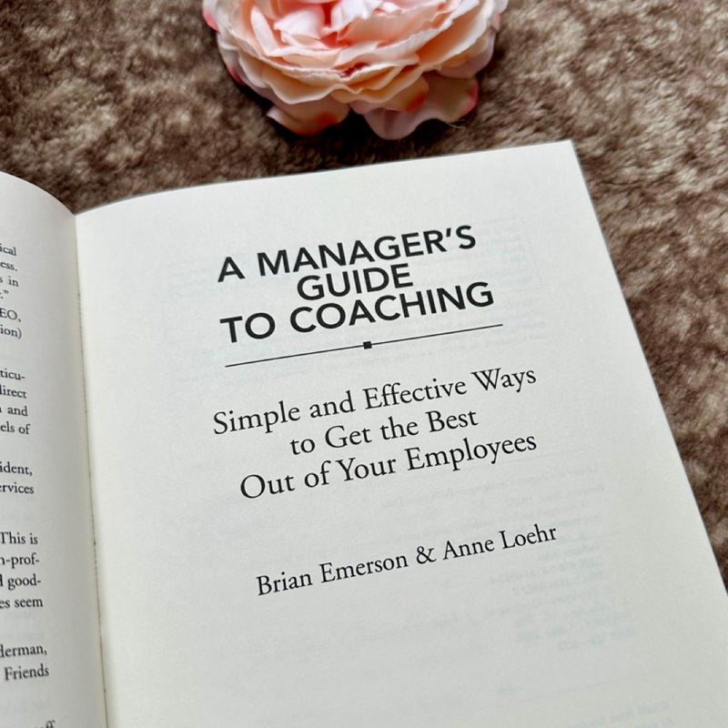 A Manager's Guide to Coaching