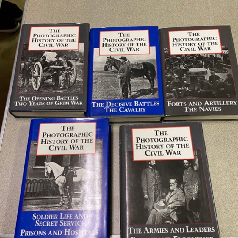 5 Volumes of The Photographic History of The Civil War