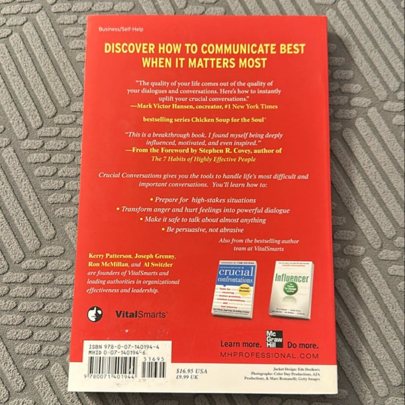 Crucial Conversations Tools for Talking When Stakes Are High, Second Edition