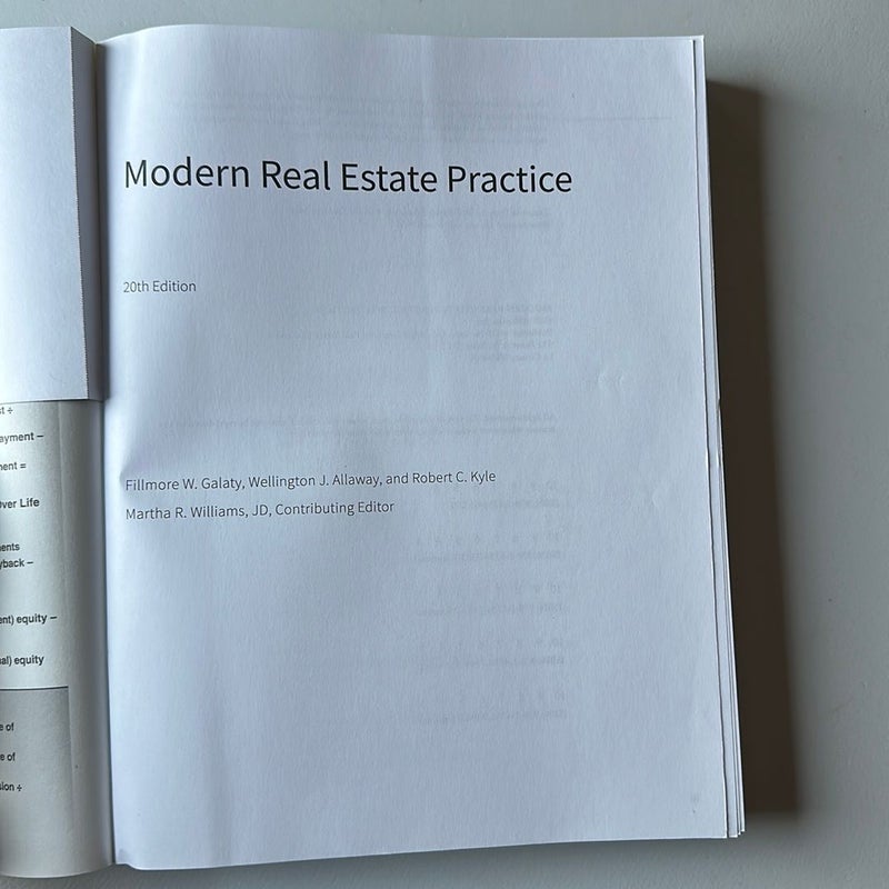 Modern Real Estate Practice 