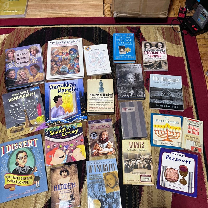 Huge lot 20 Jewish /Judaica Books Chanukah holocaust 