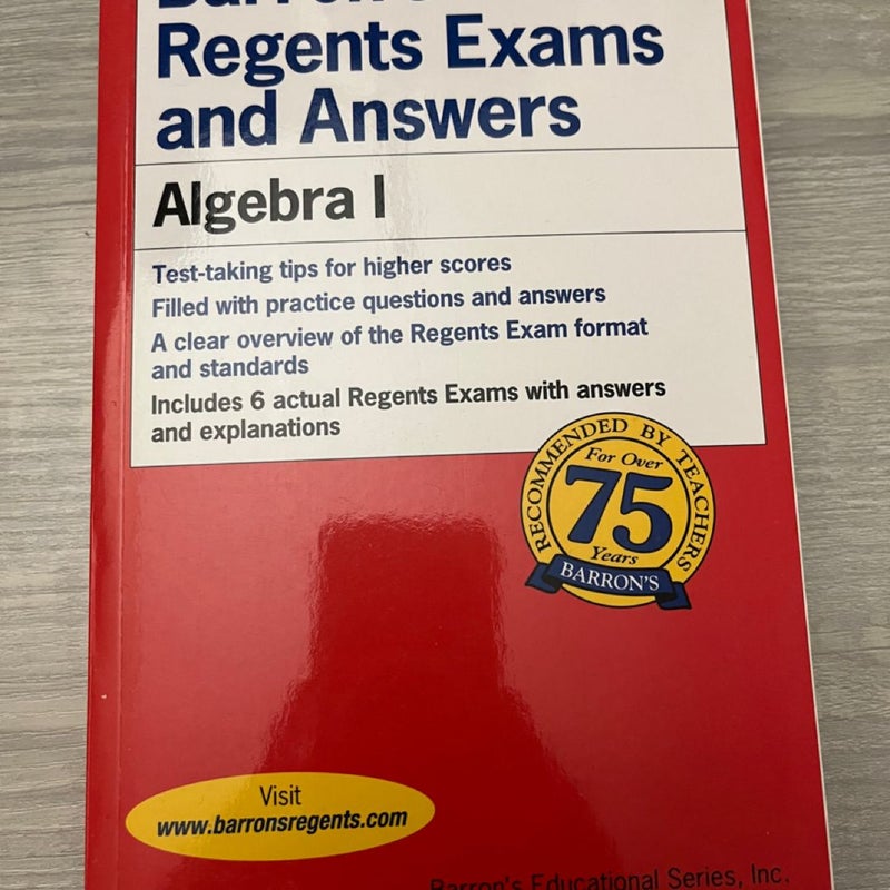 Regents Exams and Answers: Algebra I