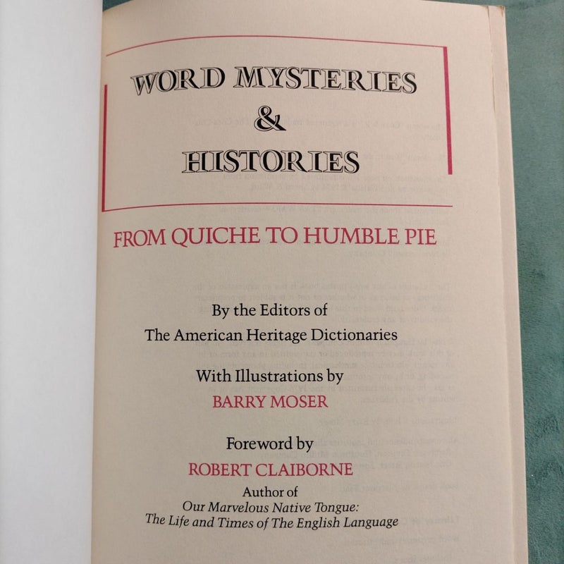 Word Mysteries and Histories 