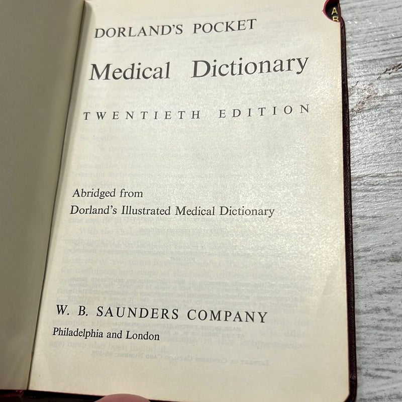 Dorland’s Pocket Medical Dictionary (1959)