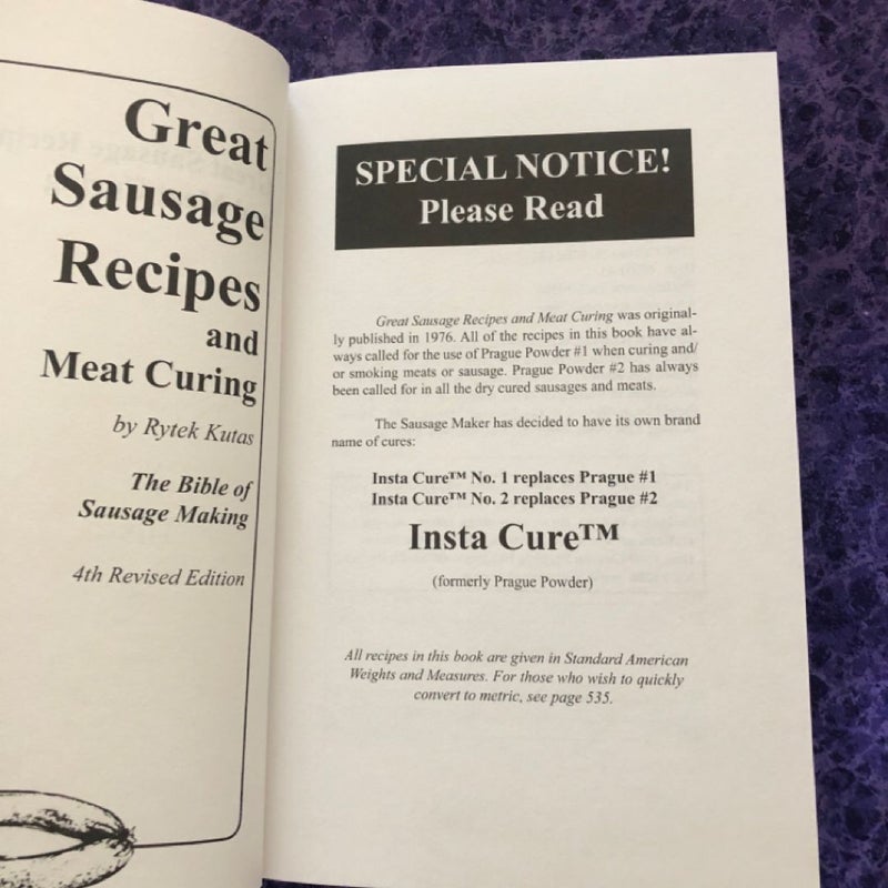 Great Sausage Recipes and Meat Curing