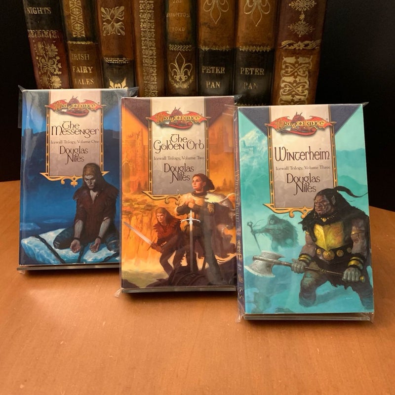 DragonLance: Complete Icewall Trilogy Set: The Messenger, The Golden Orb, Winterheim, All First Edition First Printing