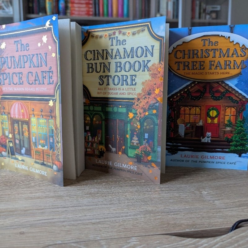 Dream Harbor Set: The Pumpkin Spice Café, The Cinnamon Bun Book Store, & The Christmas Tree Farm