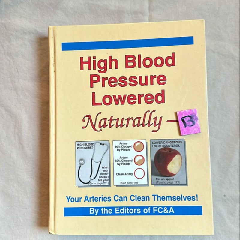 High Blood Pressure Lowered Naturally