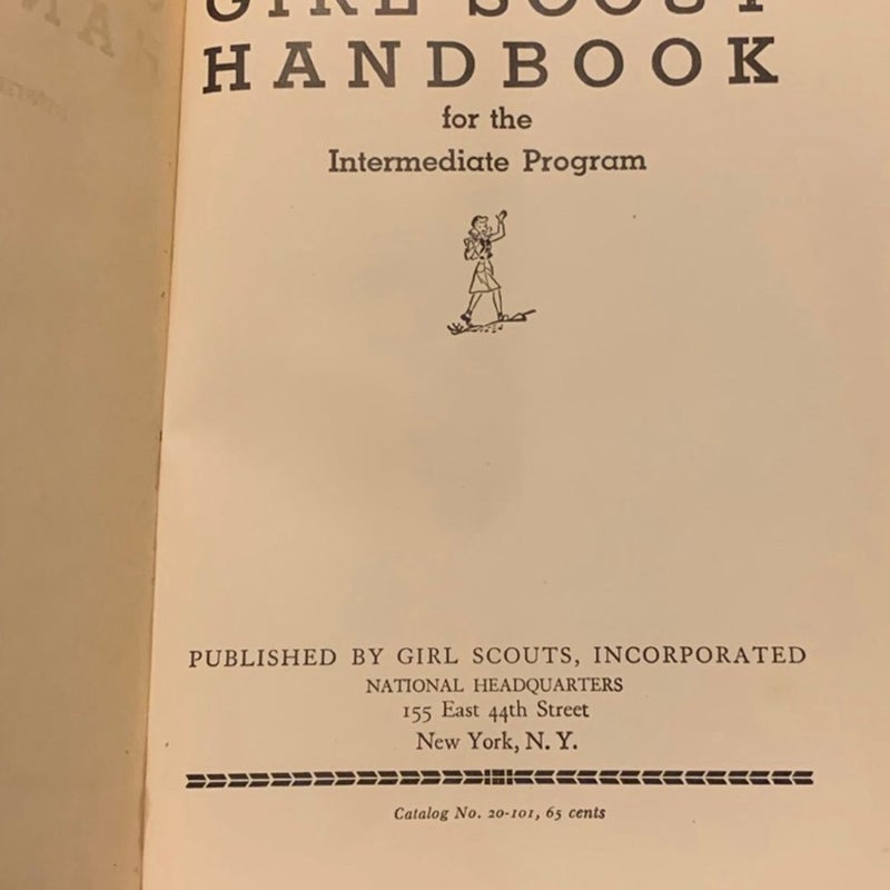 Girl Scout Handbook antique 1940