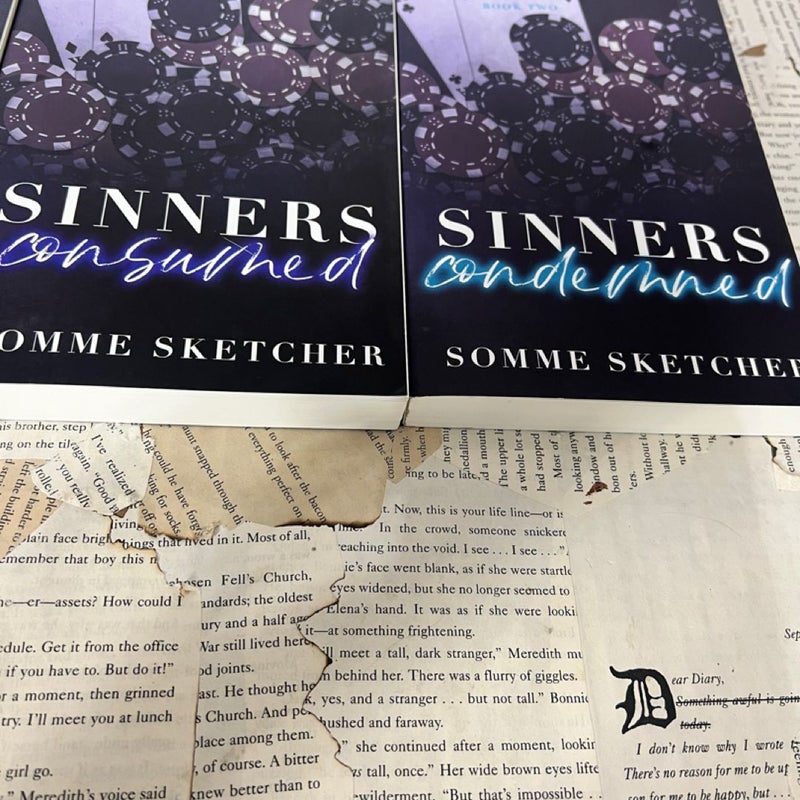 Sinner anonymous,sinners consumed,Sinners Condemned paperbacks Somme sketcher