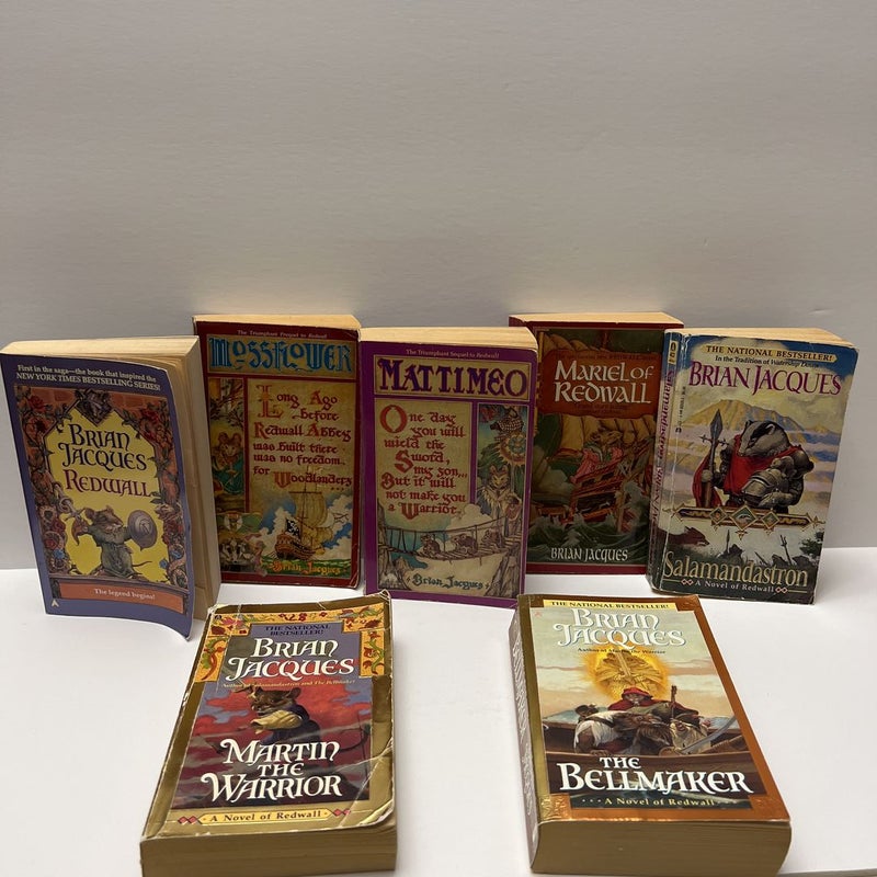 Redwall Series Bundle (Books 1-7): Redwall, Mossflower, Mattimeo, Mariel of Redwall, Salamandastron, Martin The Warrior, The Bellmaker 