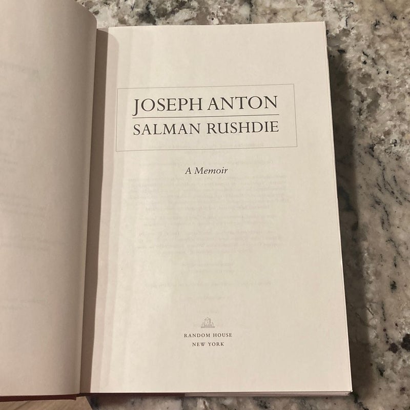 Joseph Anton First Edition 