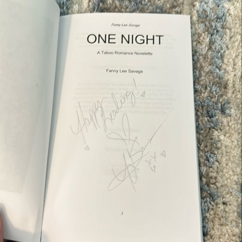 One Night - Author Signed 