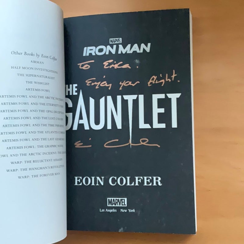 Iron Man: the Gauntlet (signed ARC)