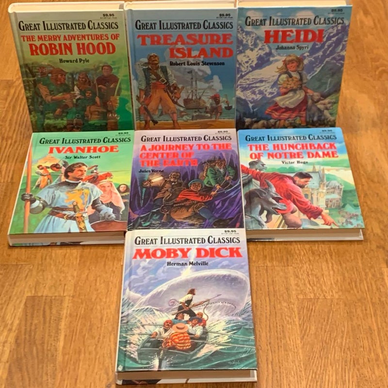 Lot of 7 GREAT ILLUSTRATED CLASSICS For Children