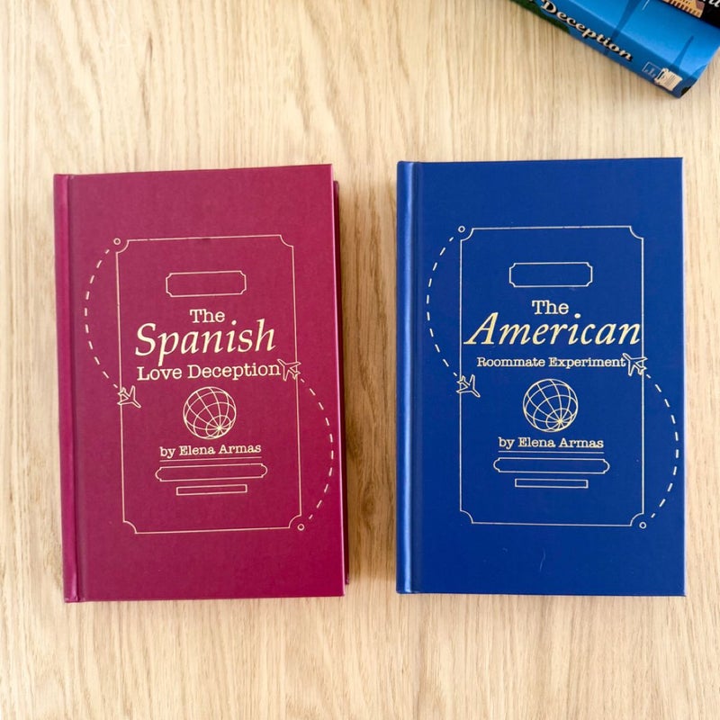 OOP The American Roommate Experiment & The Spanish Love Deception SIGNED *The Bookish Box Luxe Editions*