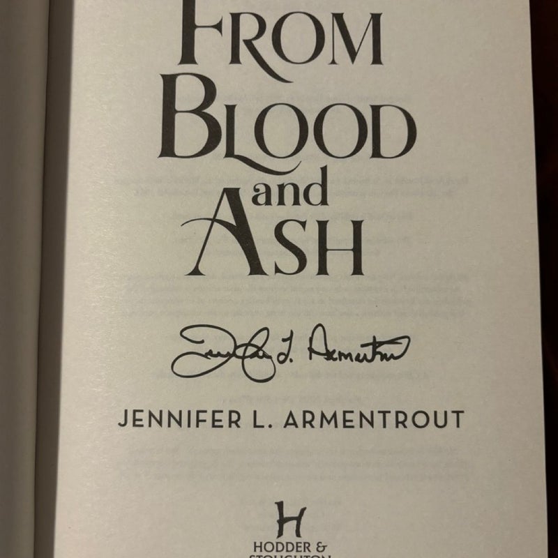 Blood and ash series fairyloot signed  edition 