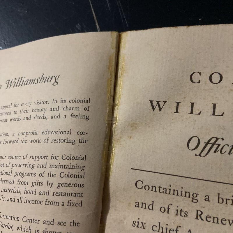 Colonial Williamsburg Official Guidebook and Map