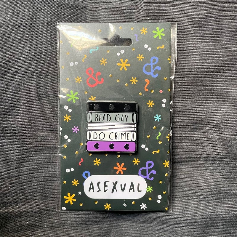 Read Gay Do Crime Asexual Enamel Pin LitPins&Co