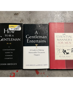 Book lot: how to be a gentleman,essential manners for men, gentleman entertains 
