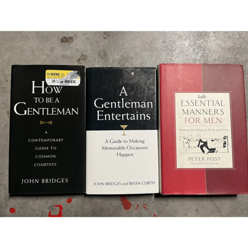 Book lot: how to be a gentleman,essential manners for men, gentleman entertains 
