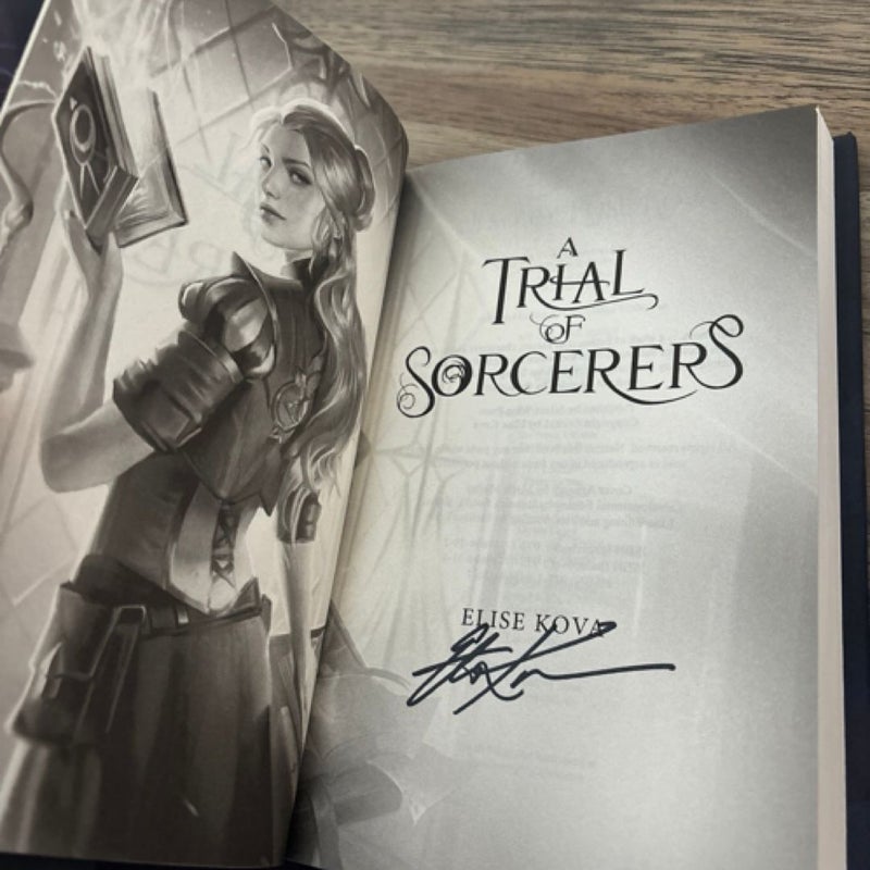 Elise Kova First edition signed hardcover A Trial of Sorcerers duo