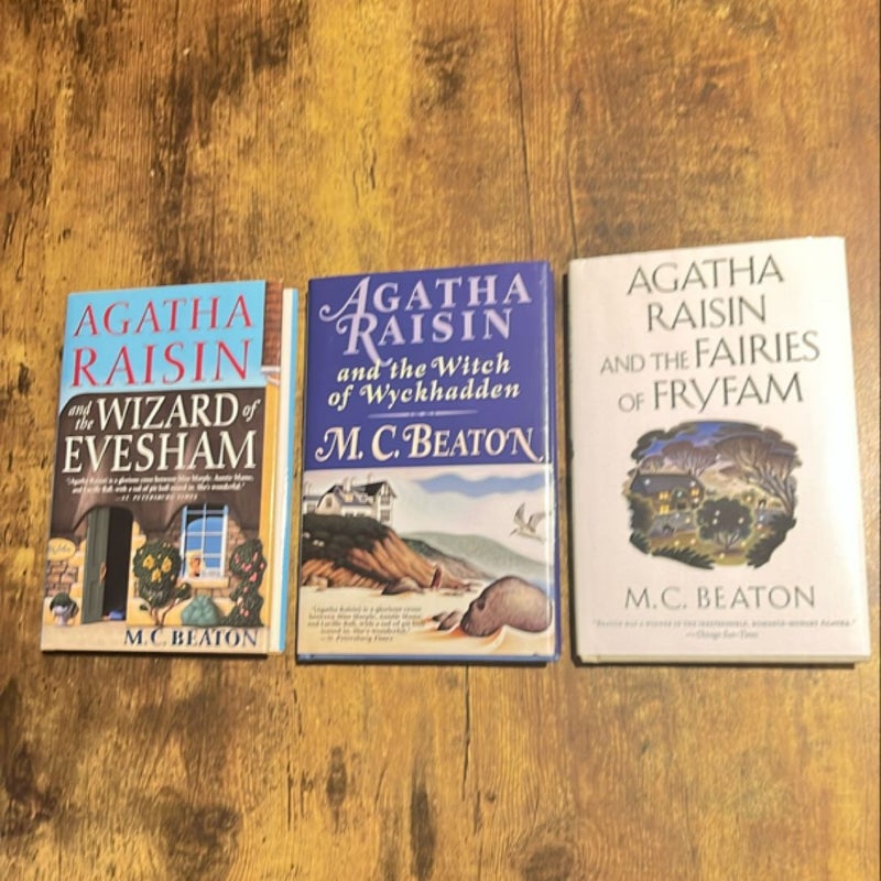 Lot of 3 Agatha Raisin Cozy Mysteries 