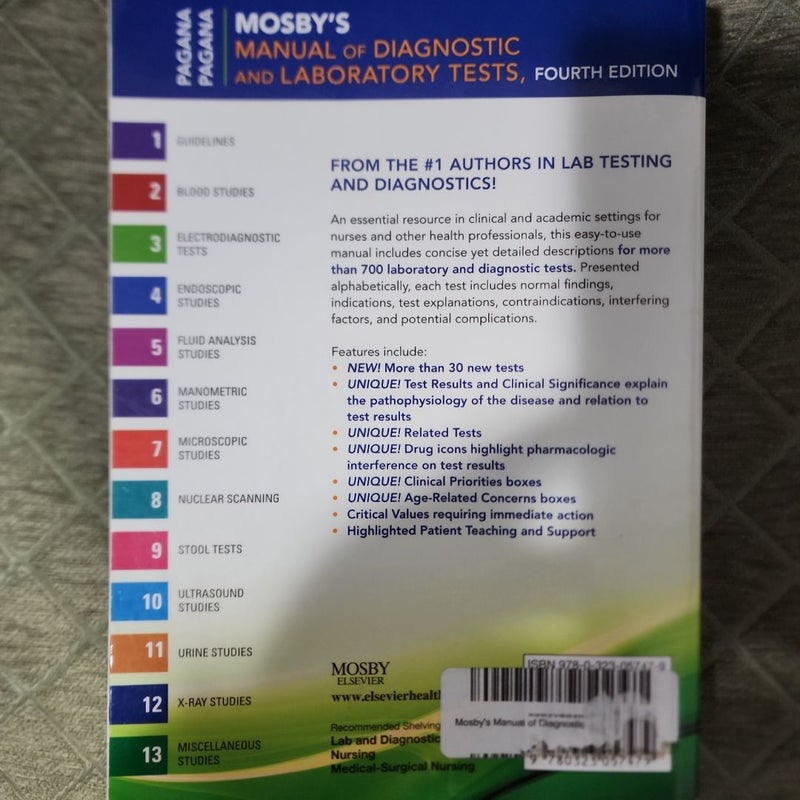 Mosby's Manual of Diagnostic and Laboratory Tests