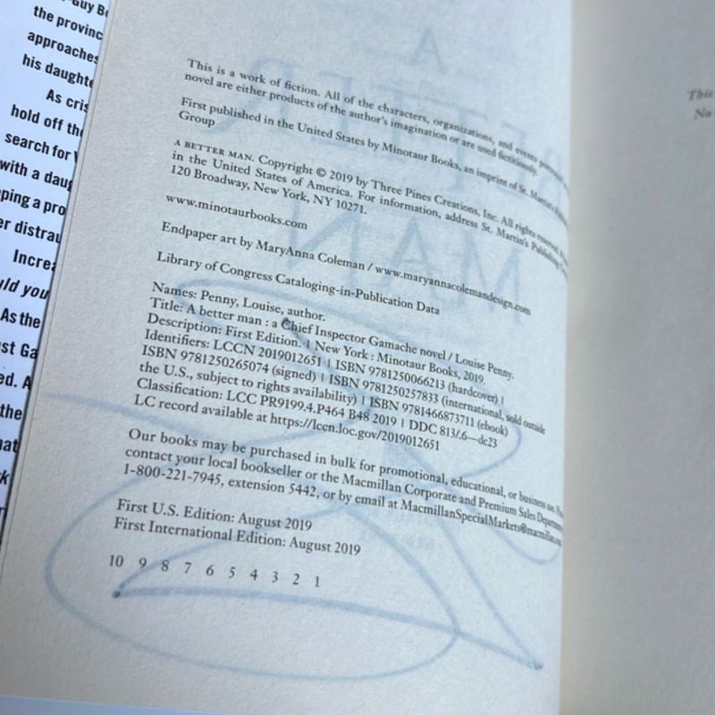 A Better Man (SIGNED FIRST EDITION)